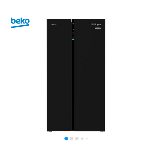 Voltas Beko 640L Side by Side Refrigerator RSB66GF Stainless UAE – Front View