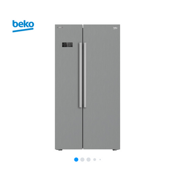 Beko 580L Side by Side Refrigerator G91640NE Stainless UAE – Front View