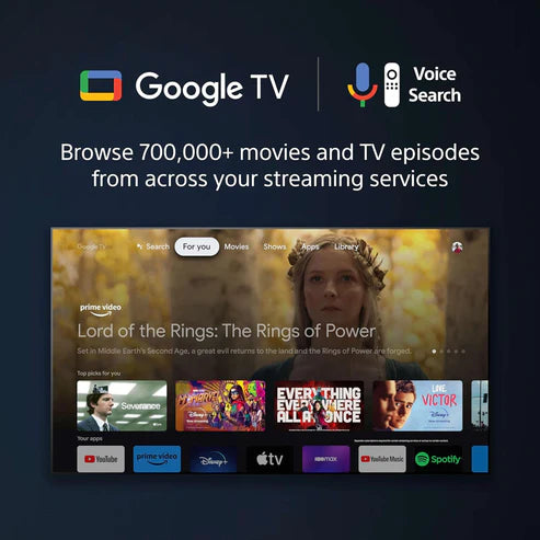 Sony 75 Inch BRAVIA Google TV Interface 700000 Movies Dubai UAE