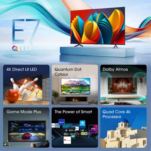 Hisense 50E7NQTUK QLED TV Ports and Connectivity UAE