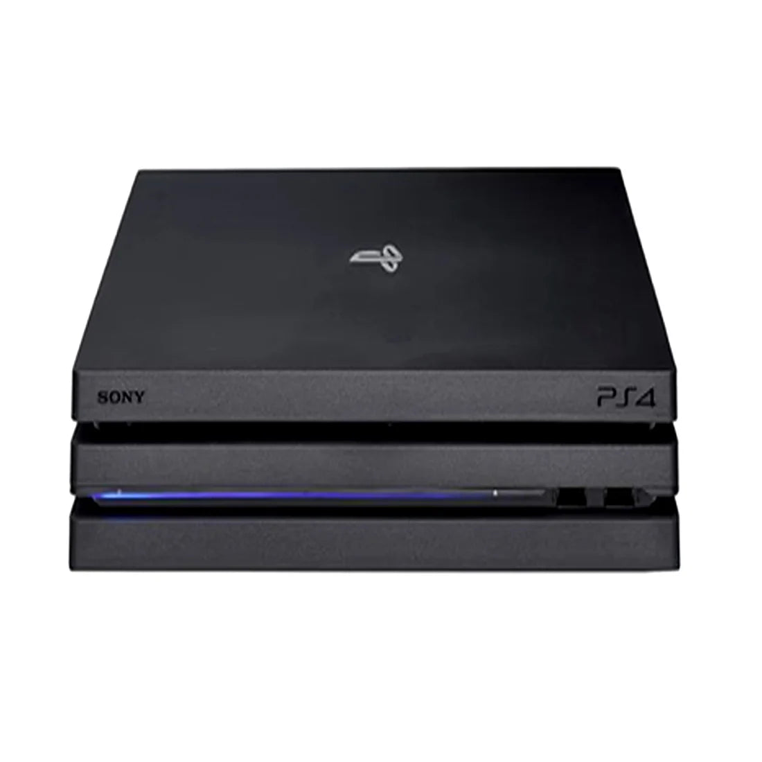 Sony PS4 Pro 1TB Jet Black Console Side View Dubai