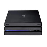 Sony PS4 Pro 1TB Jet Black Console Side View Dubai
