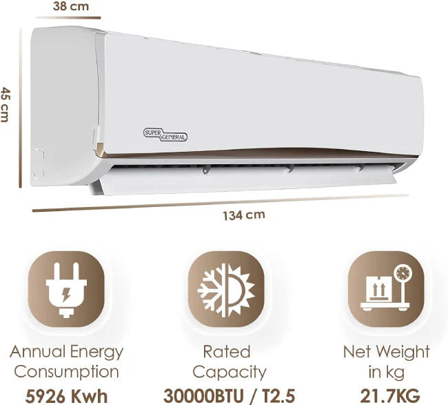 Super General 2.5 Ton Split AC Remote Control UAE