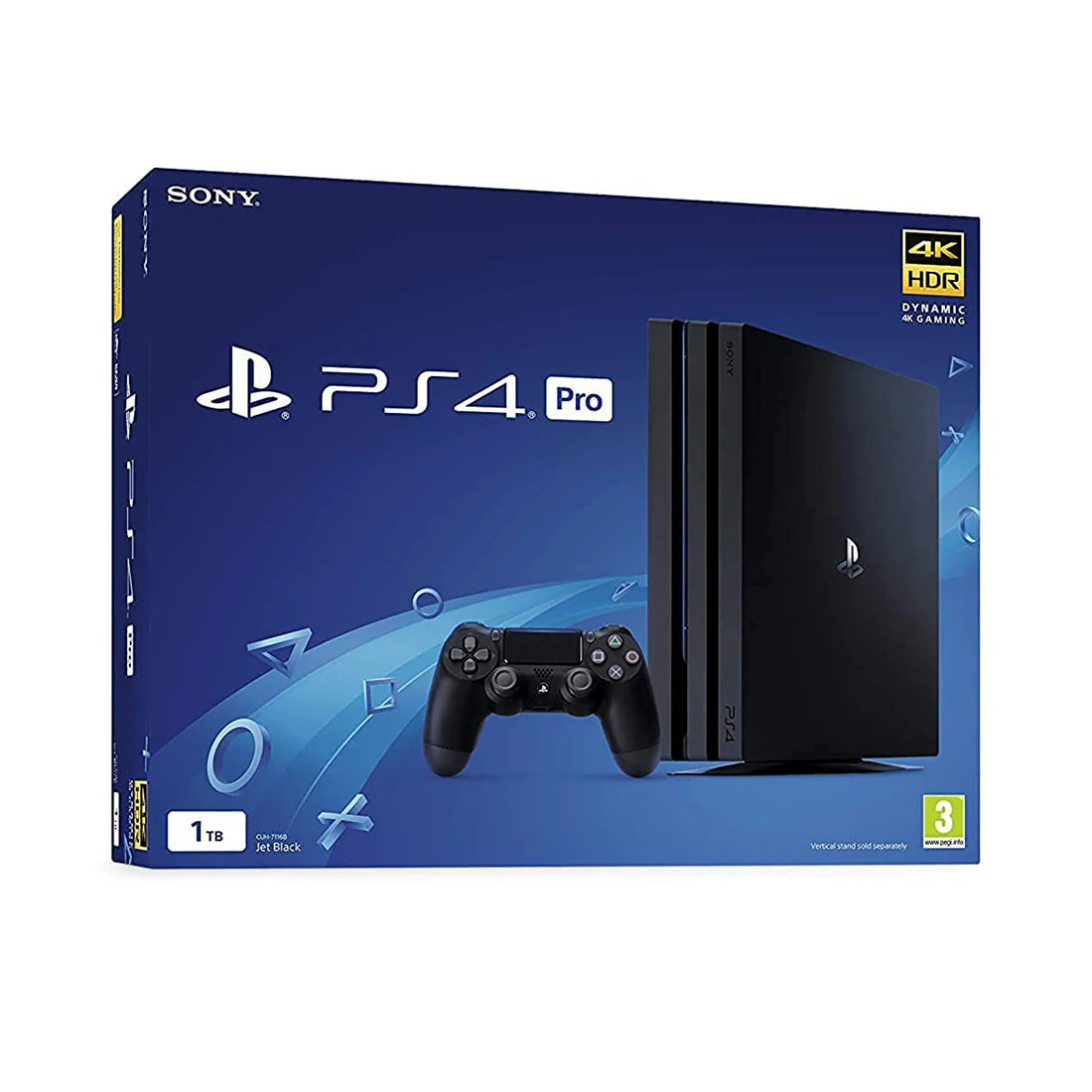 Sony PS4 Pro 1TB Console Bundle with 2 Controllers Box UAE