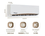 Super General 2 Ton Split Air Conditioner 24000 BTUs Rotary Compressor SGS245