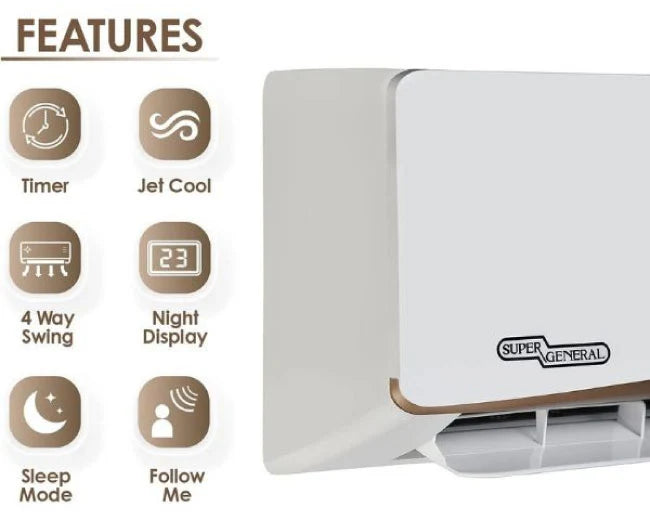 Super General 2 Ton Split AC 24000 BTU SGS245 Front View UAE