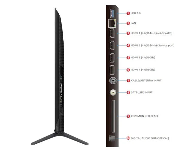 TCL 55 Inch Q6C Premium QD-Mini LED 144Hz 4K Smart TV 55Q6C