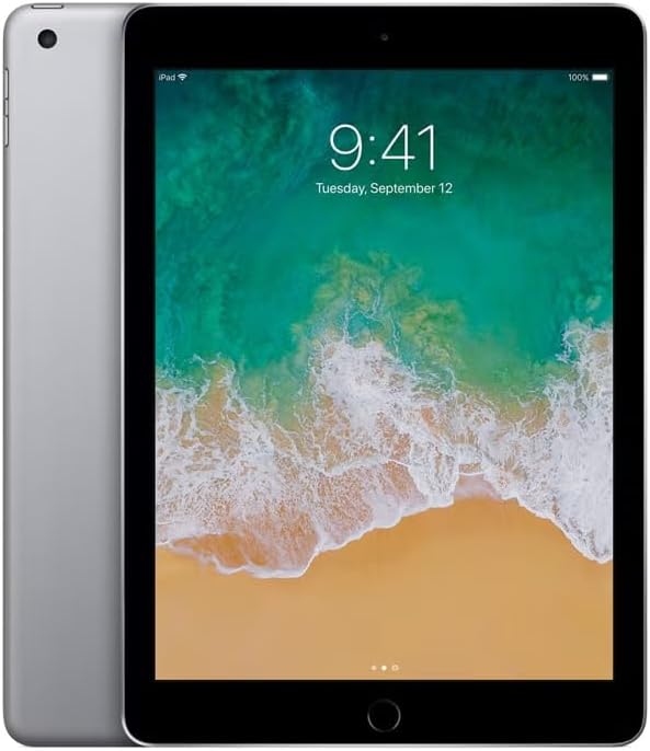 Apple iPad 5th Generation Space Gray Renewed Front View UAE