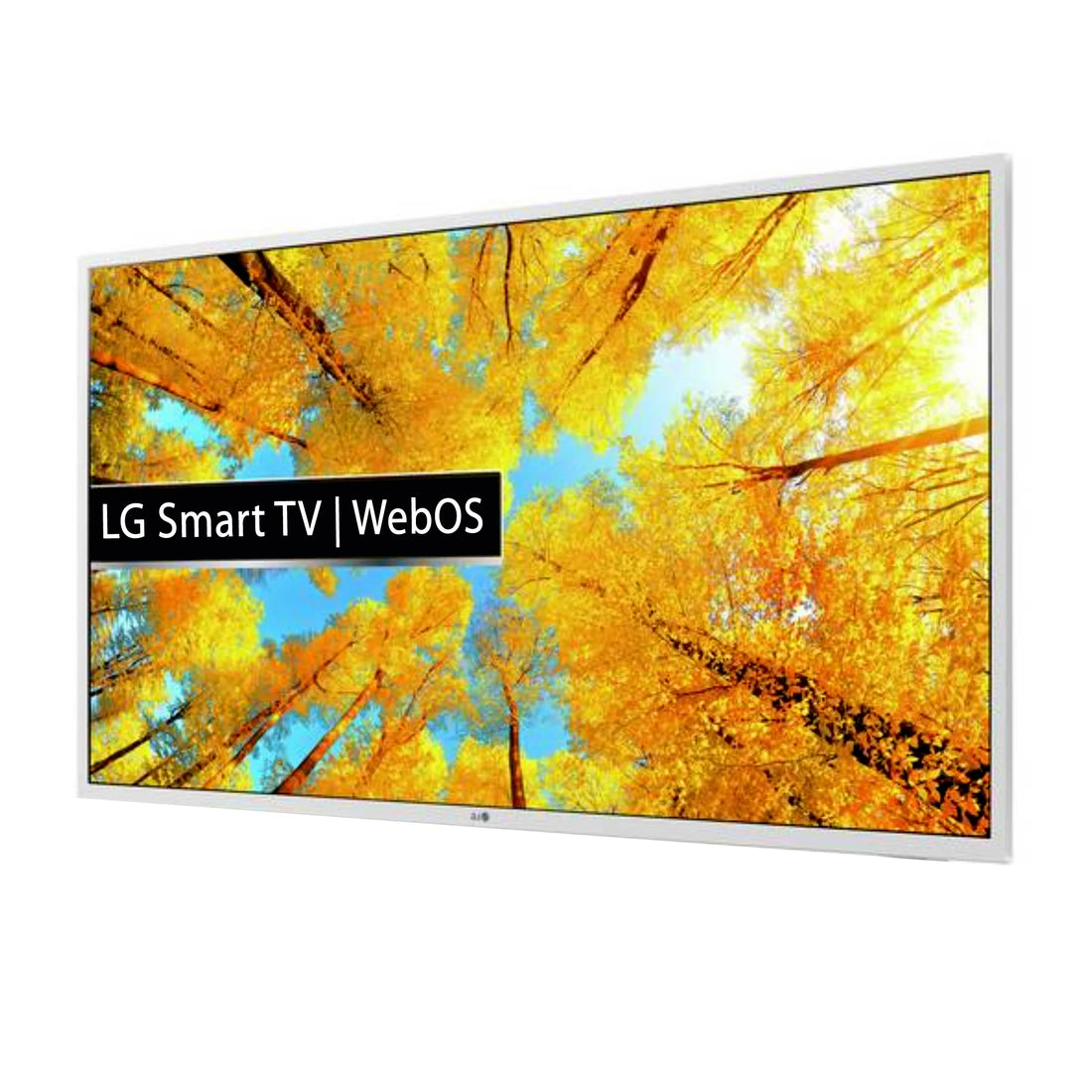 LG 43 Inch UQ76 4K Smart TV White Front View UAE