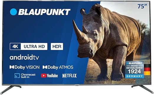 Blaupunkt 75 Inch TV 4K-UHD Smart TV Android TV