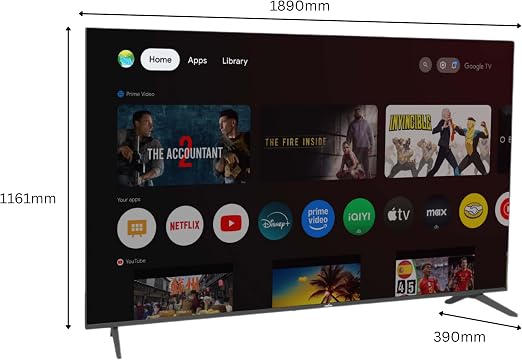 KENSTAR 85'' 4K QLED Smart Google TV