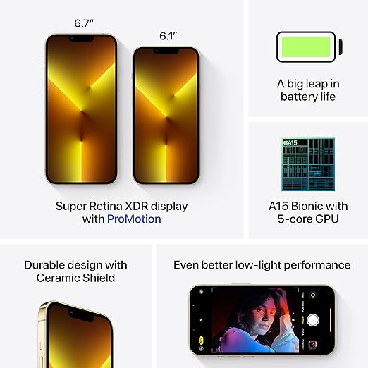 iPhone 13 Pro Max Gold Side View UAE