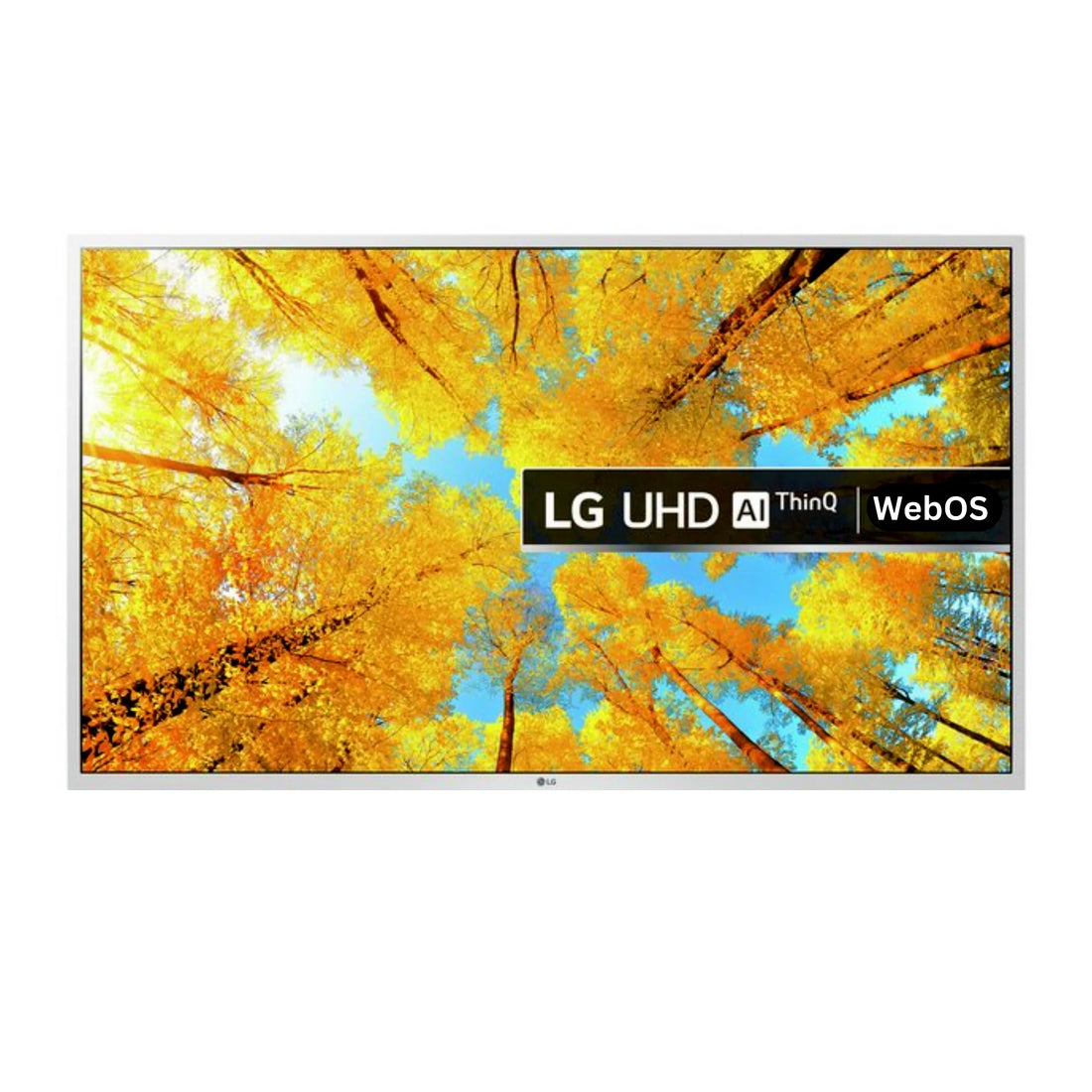 LG 43 Inch UQ76 4K Smart TV White Front View UAE