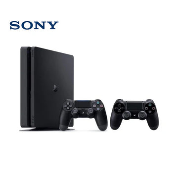 Sony PlayStation 4 Slim 500GB with 2 DualShock Controllers Front View UAE