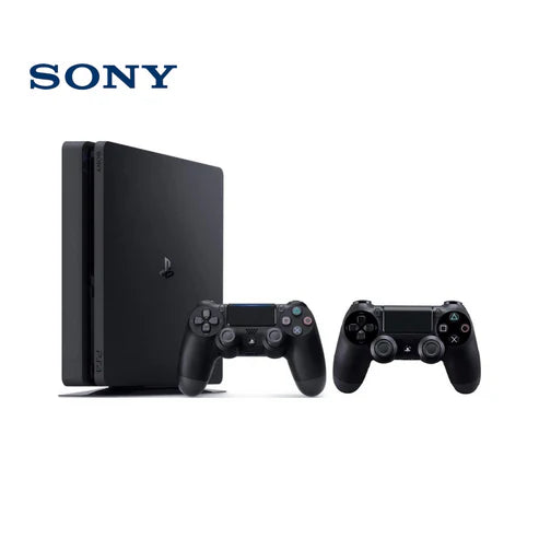 Sony PlayStation 4 Slim 500GB with 2 DualShock Controllers Front View UAE