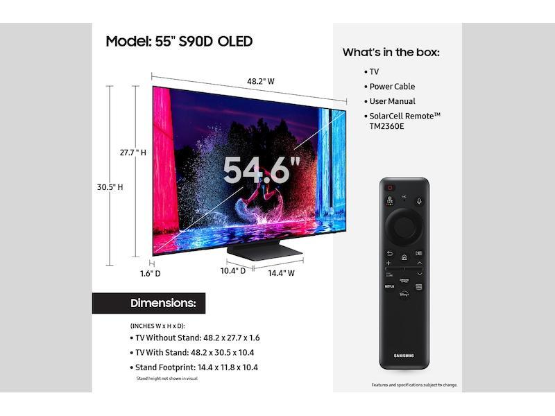 Samsung 55 Inch S90D OLED 4K Smart TV – 55S90D